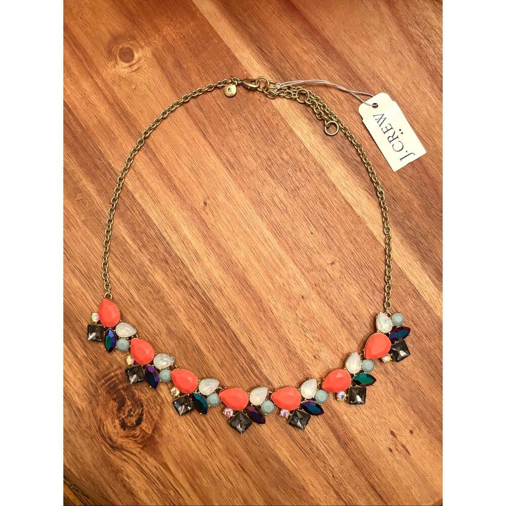 J.Crew | Neon Iridescent Statement Necklace | 18” Adjustable